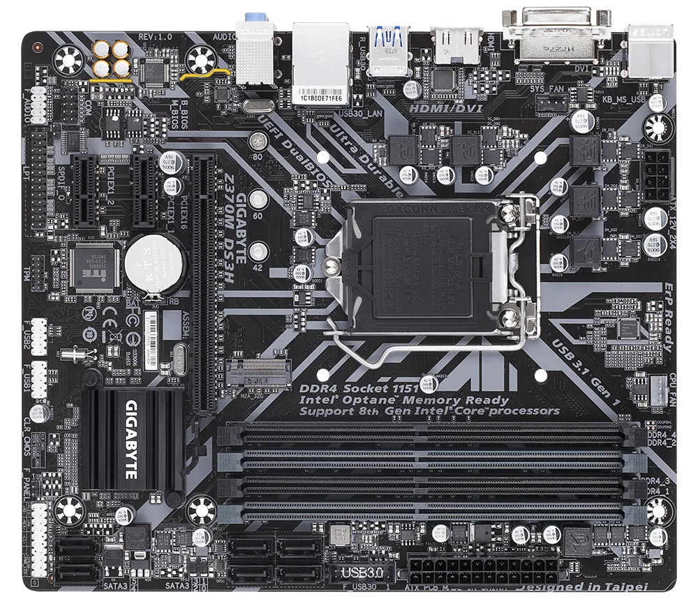 Z370 Motherboard with M.2 (Used)  – Performance Platform for 8th & 9th Gen Intel CPUs